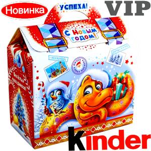 Сладкий подарок на Новый Год в жестяной упаковке весом 1200 грамм по цене 1762 руб в Торопце