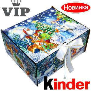 Сладкий подарок на Новый Год в картонной упаковке весом 1200 грамм по цене 2223 руб в Торопце