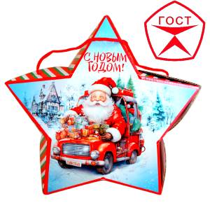 Детский подарок на Новый Год в жестяной упаковке весом 950 грамм по цене 1182 руб в Торопце
