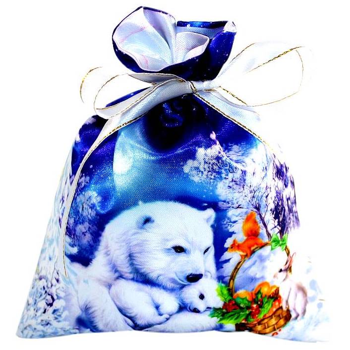 Сладкий подарок на Новый Год в мешочке весом 300 грамм